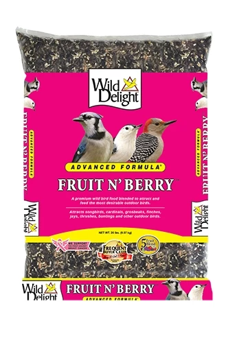 Wild Delight 20lb Fruit N' Berry Bird Seed 1 Wild Delight 20lb Fruit N' Berry Bird Seed