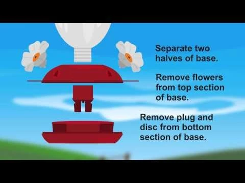 Perky-Pet® “Perky’s Finest” Red Flower Top Fill Plastic Hummingbird Feeder - 16 oz Nectar Capacity 4 Perky-Pet® “Perky’s Finest” Red Flower Top Fill Plastic Hummingbird Feeder - 16 oz Nectar Capacity - Image 4