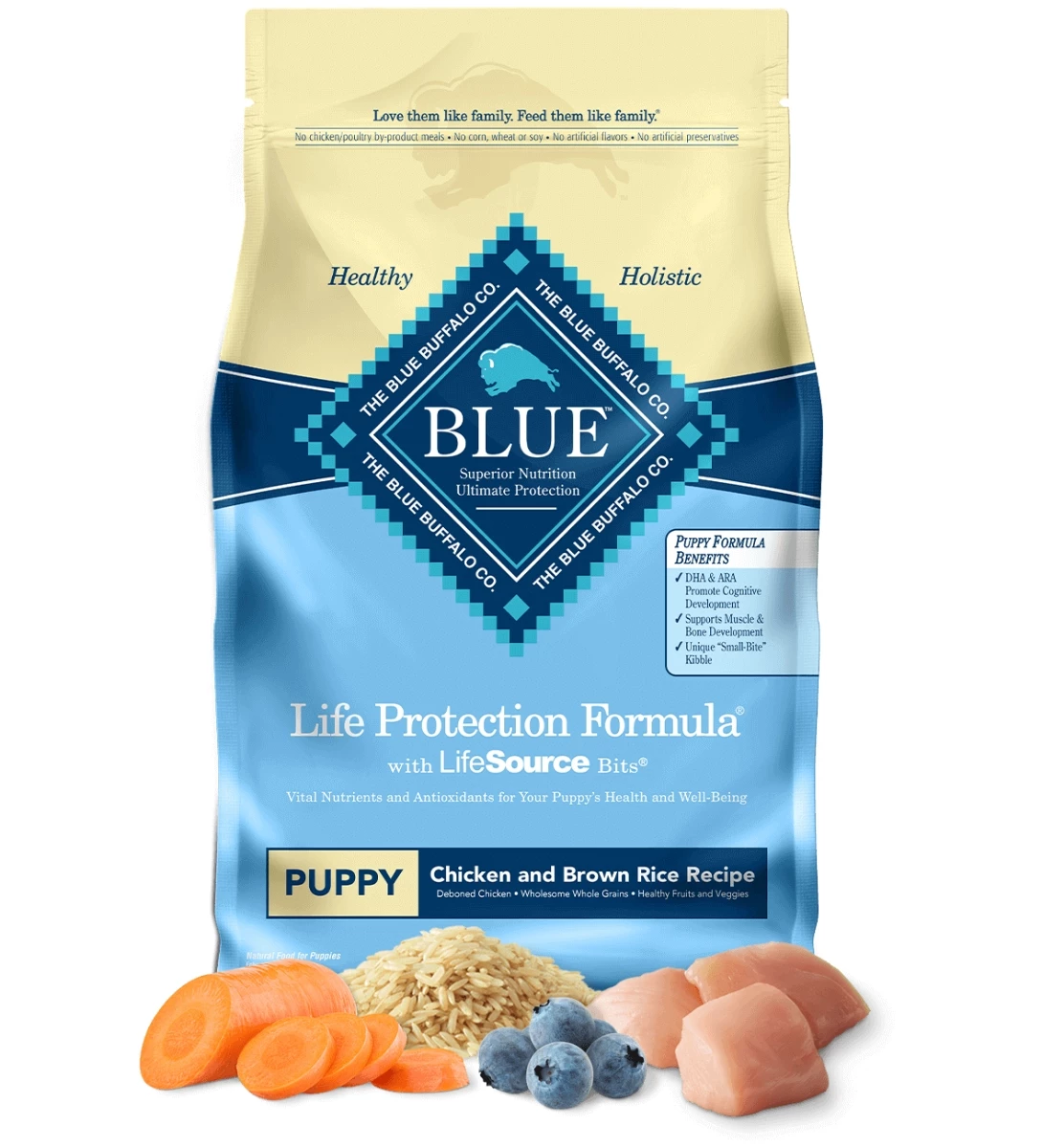Blue Buffalo Chicken and Brown Rice Puppy Food, 6 lb. bag 1 Blue Buffalo Chicken and Brown Rice Puppy Food, 6 lb. bag