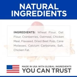 Hill's® Natural Fruity Crunchy Snacks with Cranberries & Oatmeal Dog Treat 8 Hill's® Natural Fruity Crunchy Snacks with Cranberries & Oatmeal Dog Treat -Outlet Farm & Pet Store natural ingredients