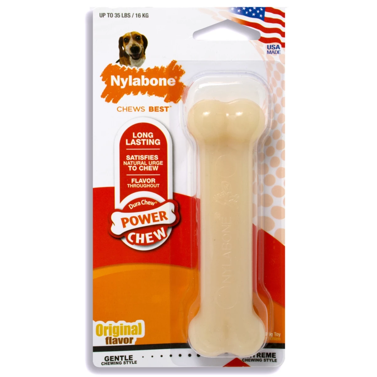Nylabone Power Chew Durable Dog Chew Toy - Medium/Wolf 1 Nylabone Power Chew Durable Dog Chew Toy - Medium/Wolf