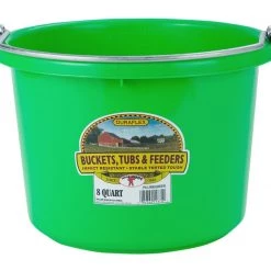Miller Little Giant 8 Quart Plastic Bucket -Outlet Farm & Pet Store p8limegreen6