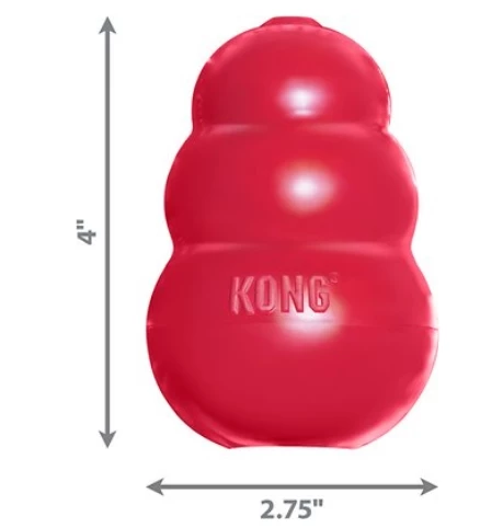 KONG Classic Dog Toy, Red 2 KONG Classic Dog Toy, Red - Image 2