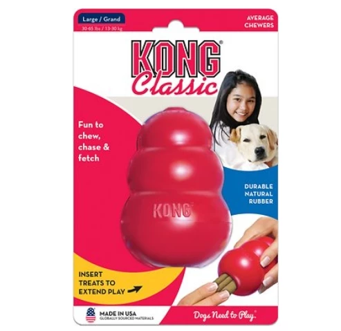 KONG Classic Dog Toy, Red 3 KONG Classic Dog Toy, Red - Image 3