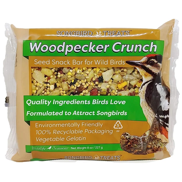Songbird Treats Woodpecker Crunch Seed Bar 8 oz 1 Songbird Treats Woodpecker Crunch Seed Bar 8 oz